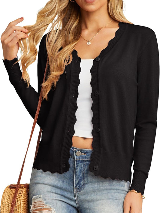 Women's Lightweight Knit Cardigan Sweaters