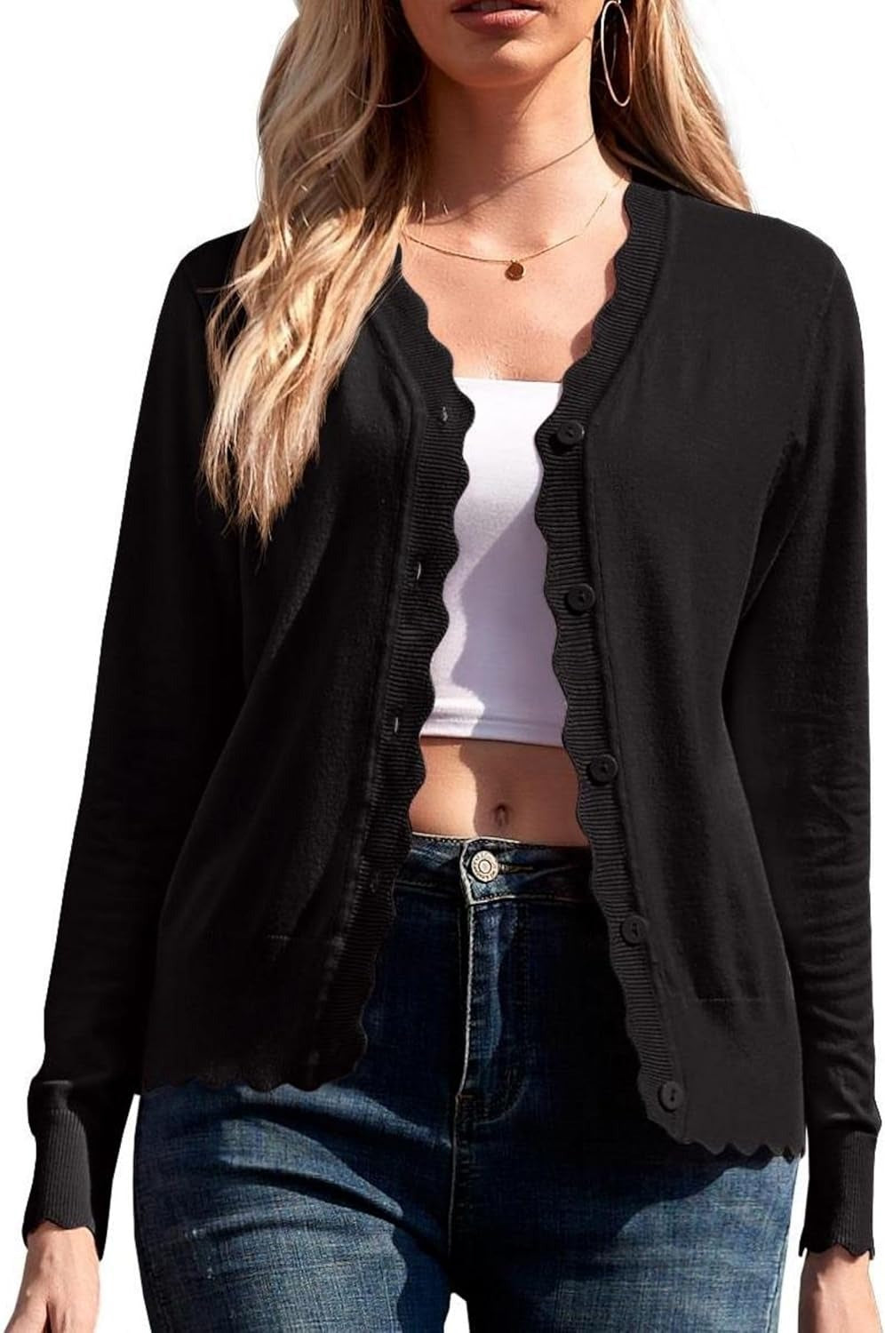 Women's Lightweight Knit Cardigan Sweaters