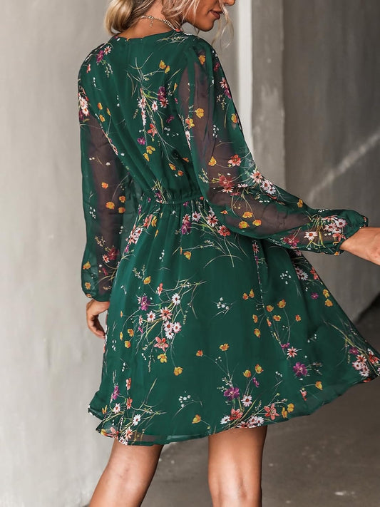 Women’s Floral Chiffon Mini Dress