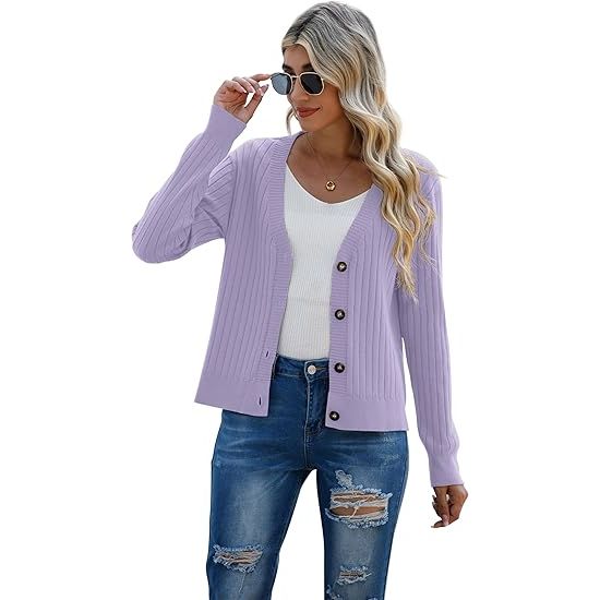 Women's long-sleeved cardigan sweater