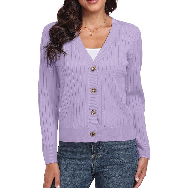 Women's long-sleeved cardigan sweater